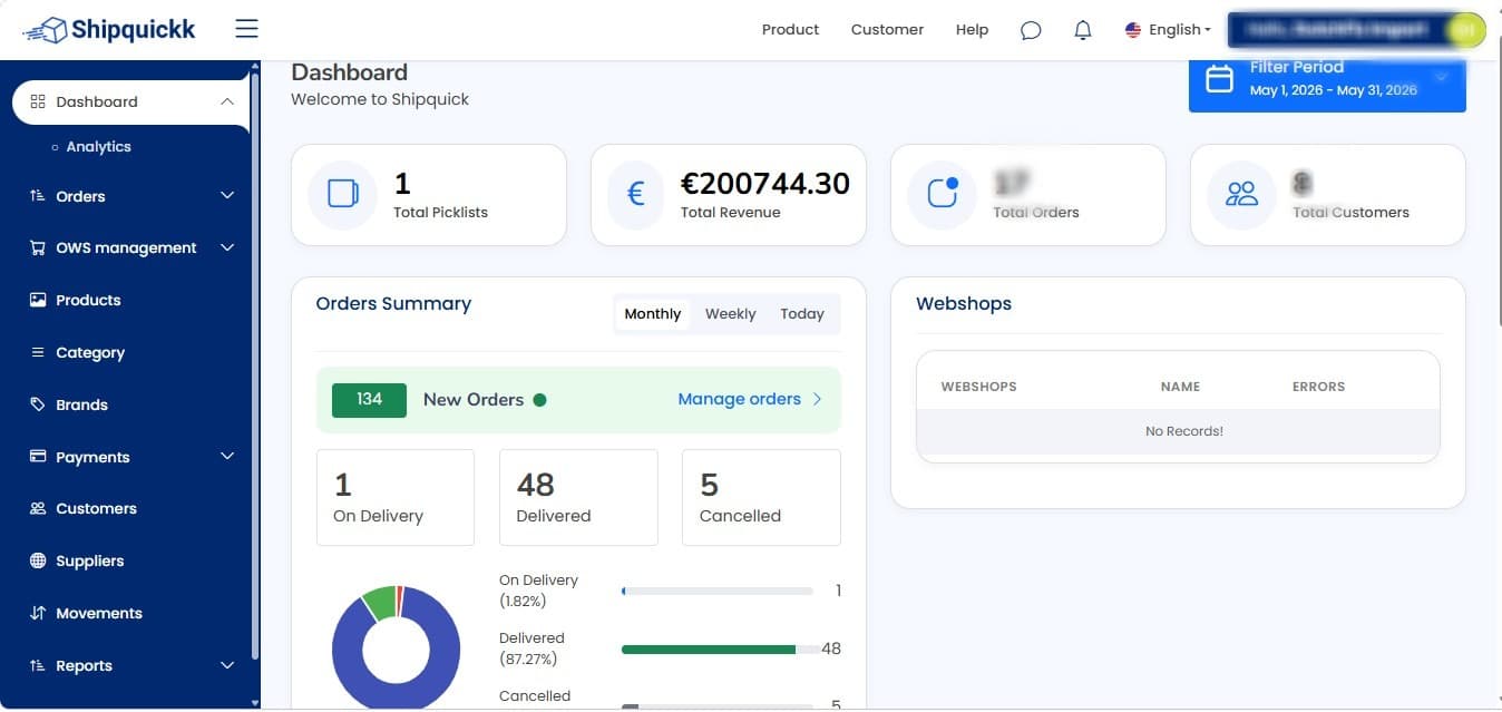Shipquickk — Warehouse & Shipping Platform screenshot 1