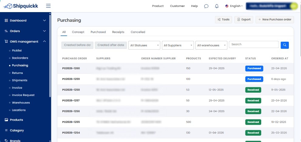 Shipquickk — Warehouse & Shipping Platform screenshot 4
